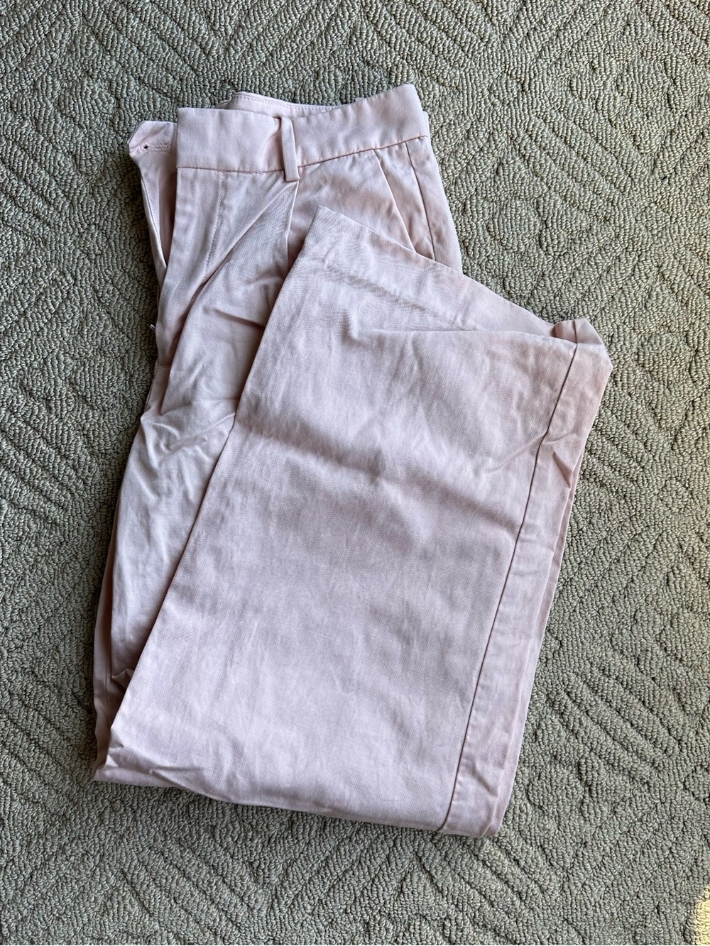 Madewell Pale Pink Straight-Leg Trousers Size 2, fit like size 25 regular length